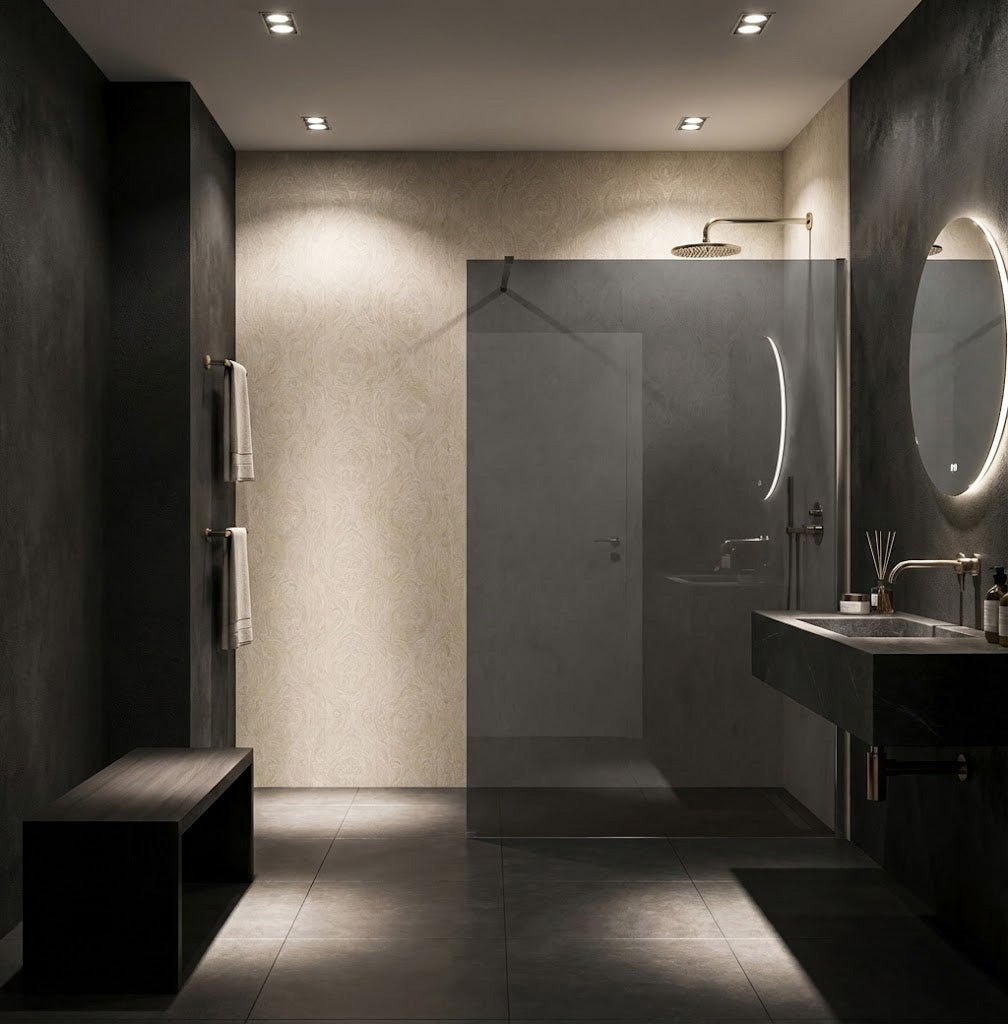 Kabina prysznicowa Walk-In Rea Flexi Grey / Chrome 80  6