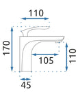 Bateria Umywalkowa REA ORBIT Chrom Niska