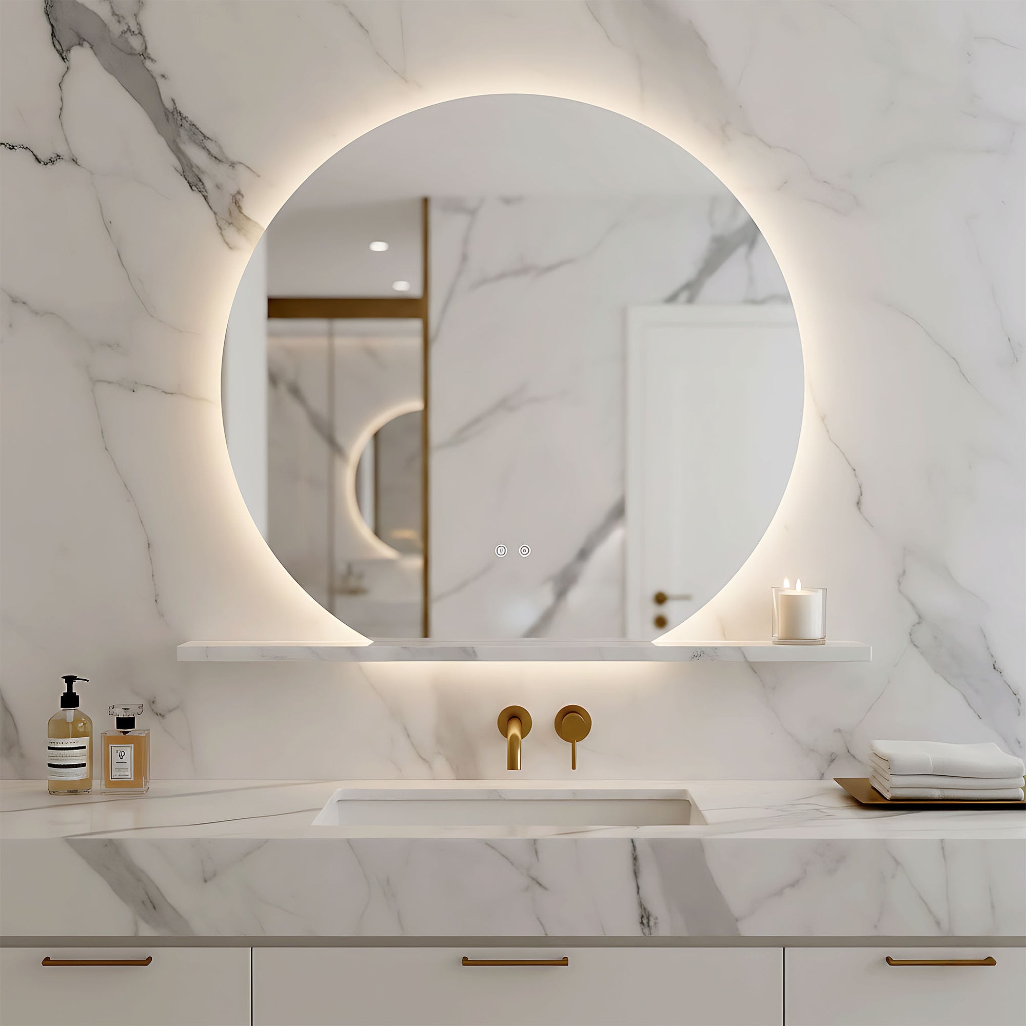 Lustro ścienne LED 80cm Fabio  6