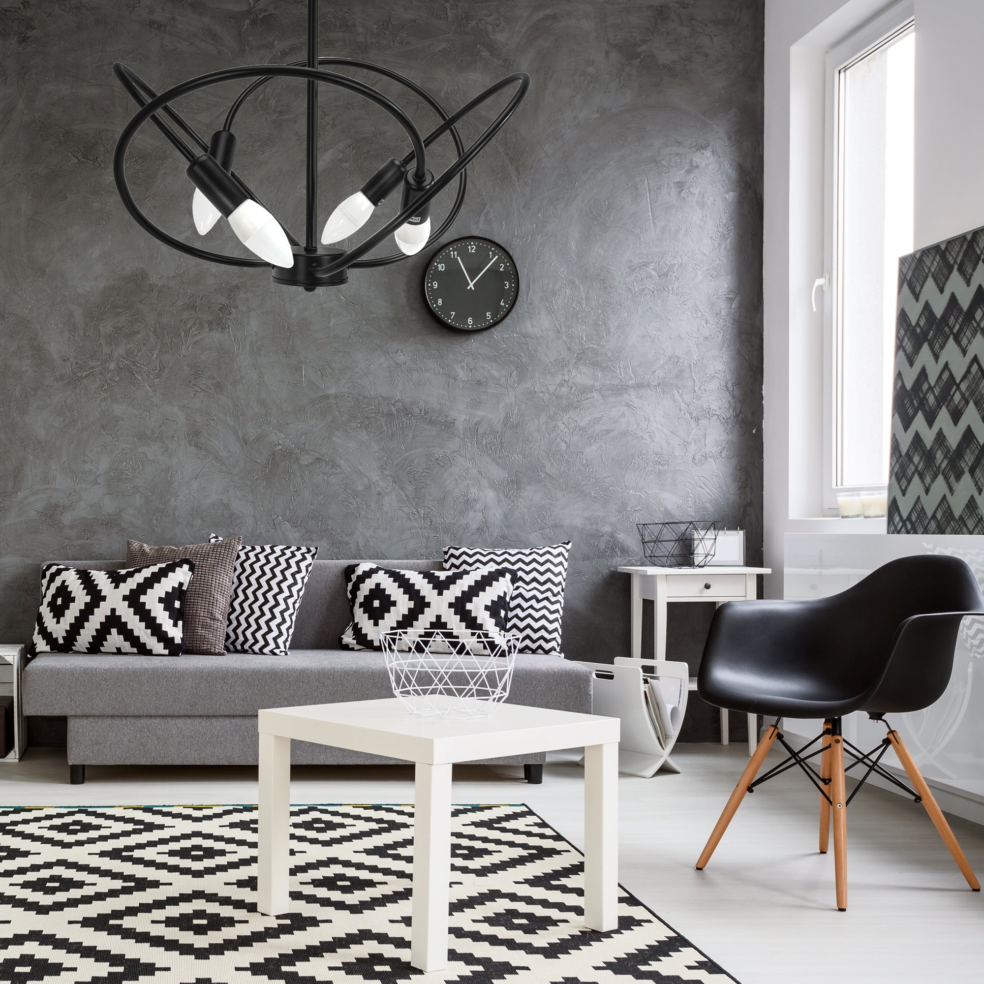 Lampa 4 APP1093-4C Czarna  4