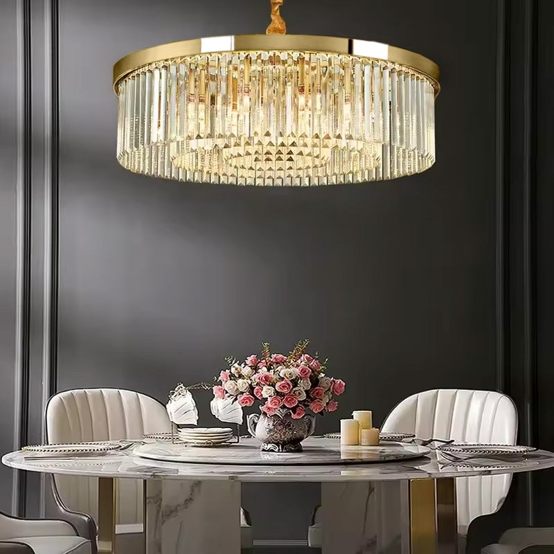 Lampa kryształowa wisząca APP1531-8CP4 Złota  2
