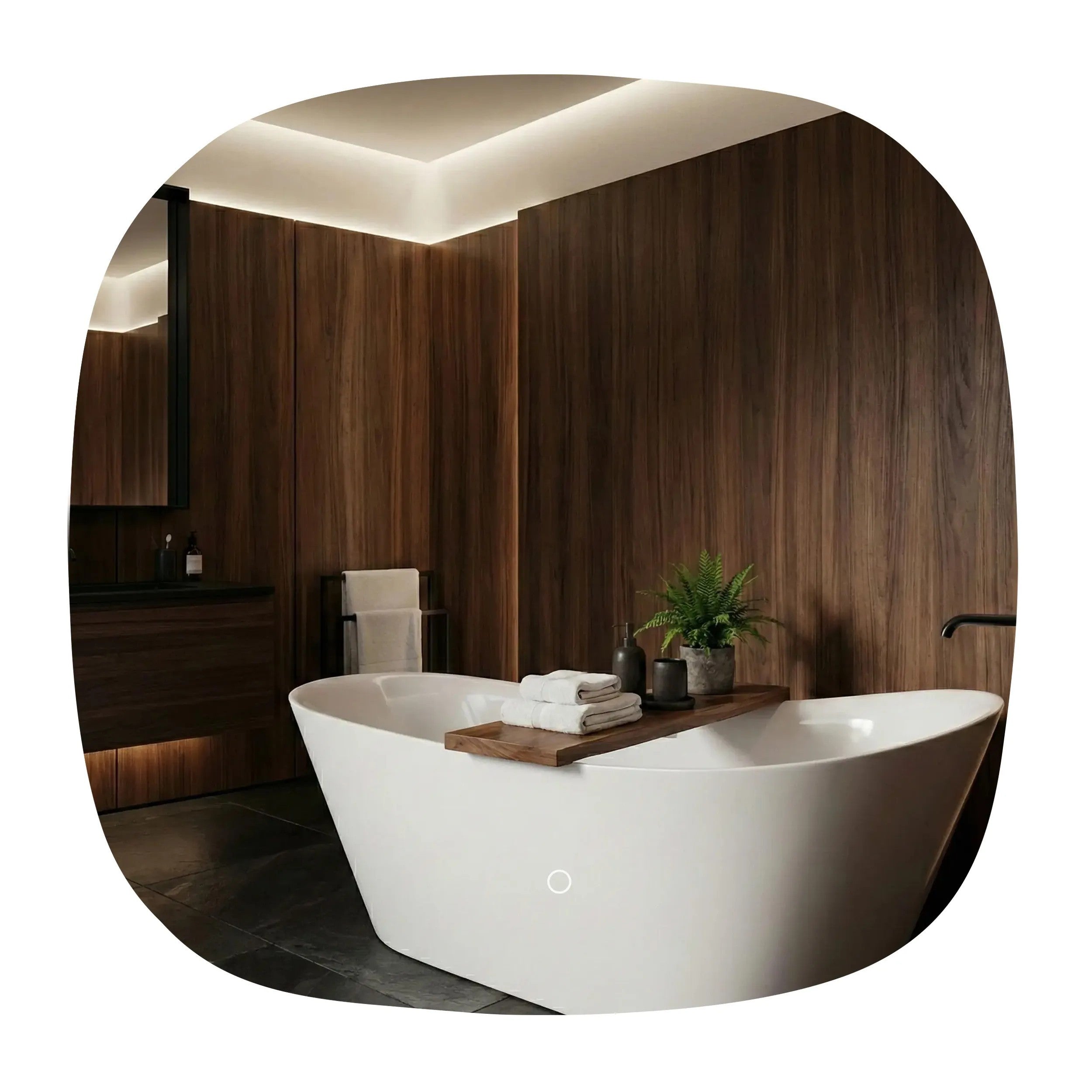 Lustro ścienne LED 70x70cm TOP  1