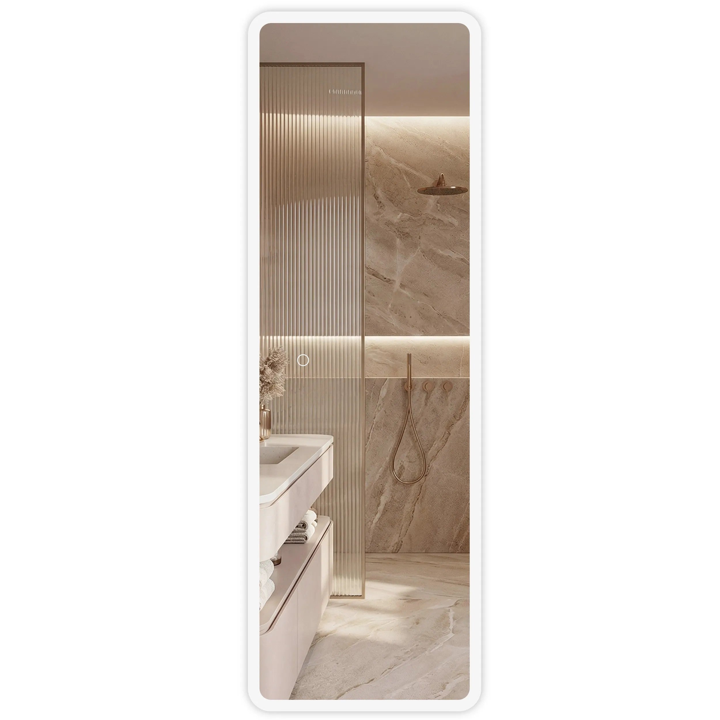 Lustro ścienne LED 150x50cm MOL-SQ  1