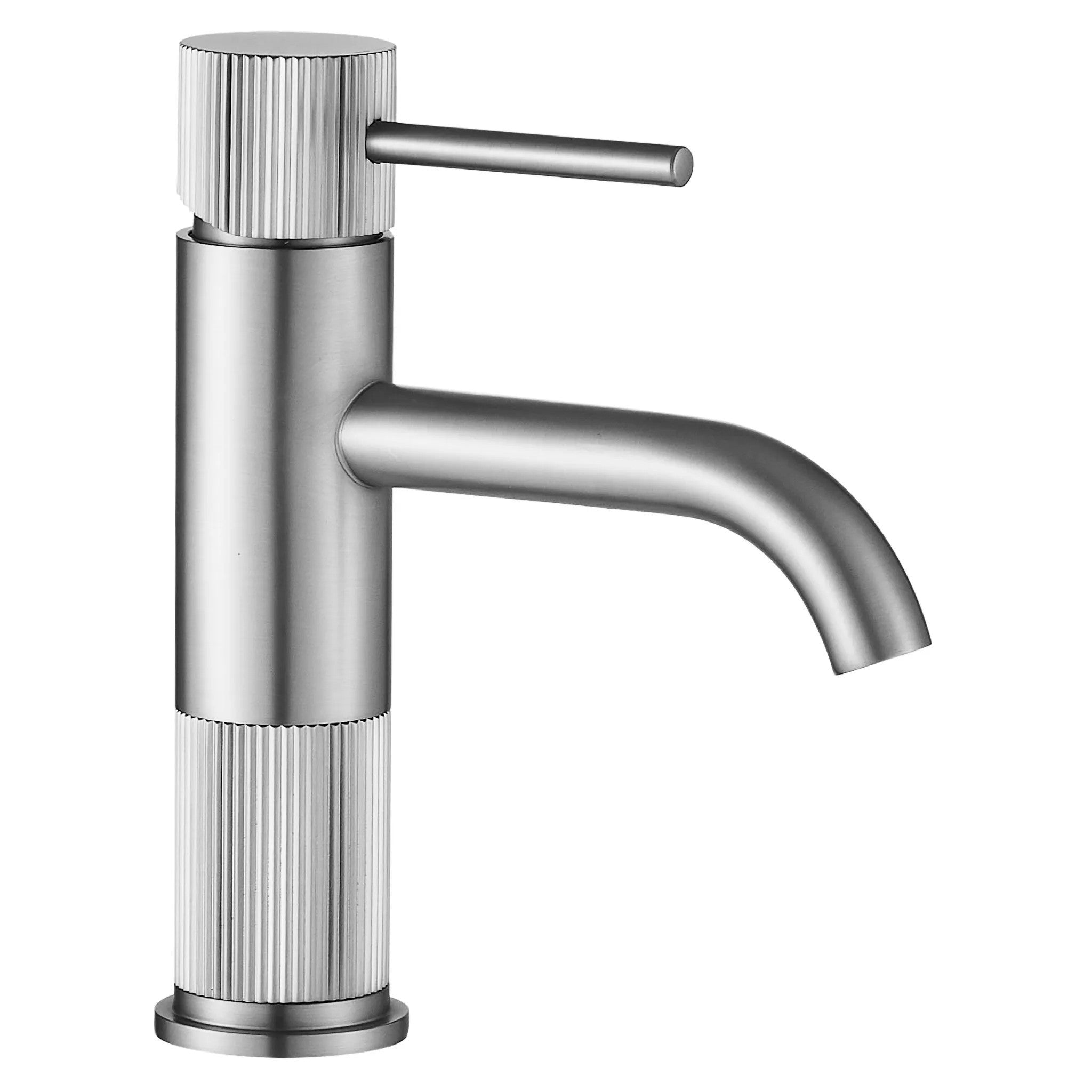 Bateria umywalkowa Rea Lungo Stripe Nikiel Szczotkowany Niska  1