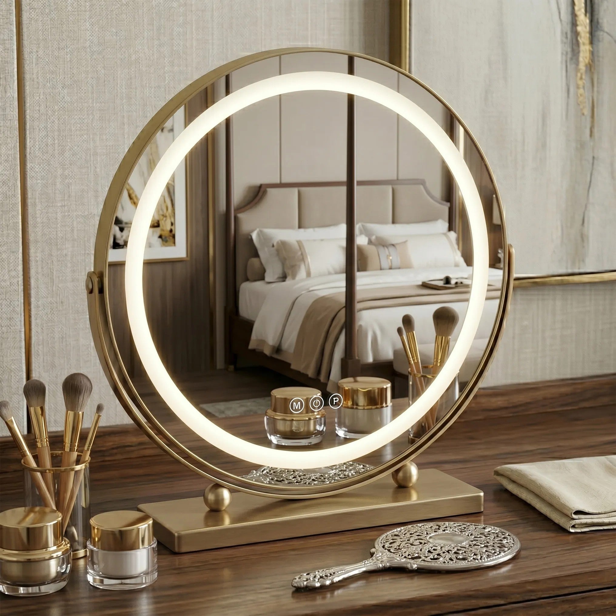 Lustro LED MAKE-UP L.Gold 40 cm  1