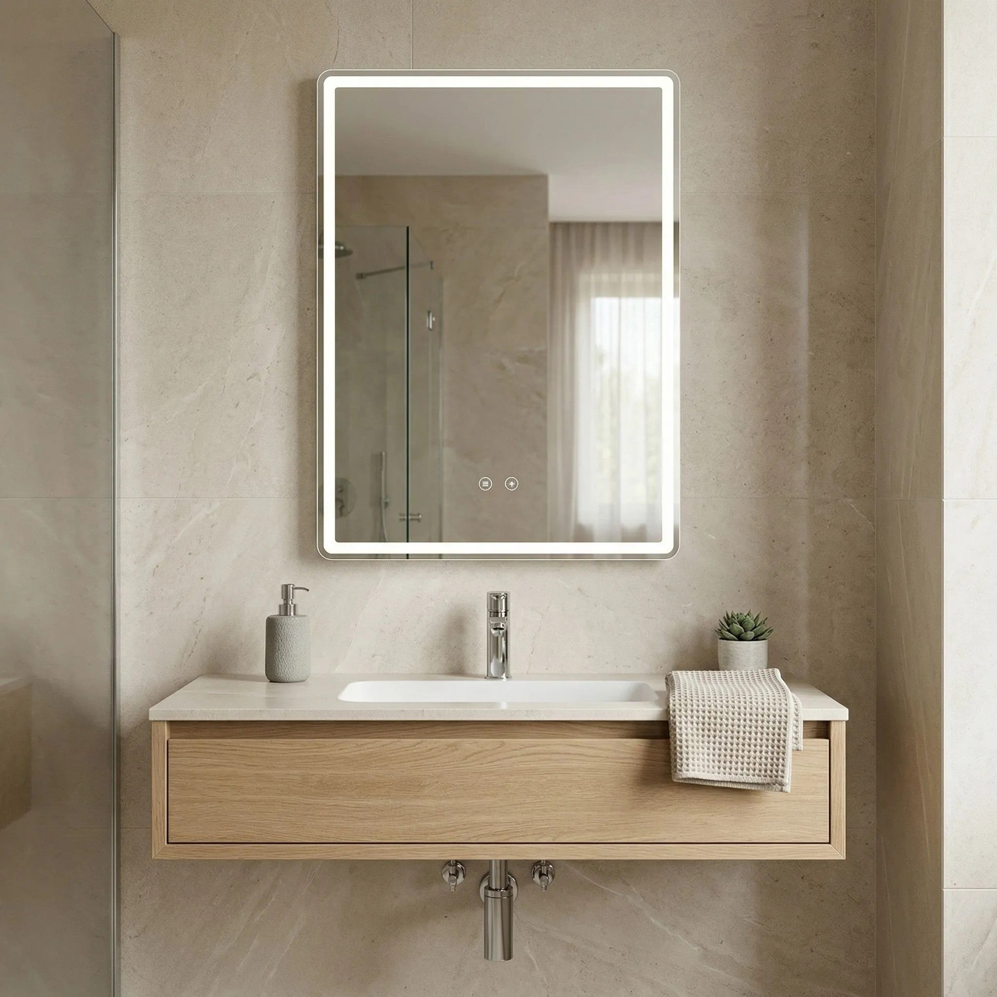 Lustro ścienne LED MARLO 80X60  1