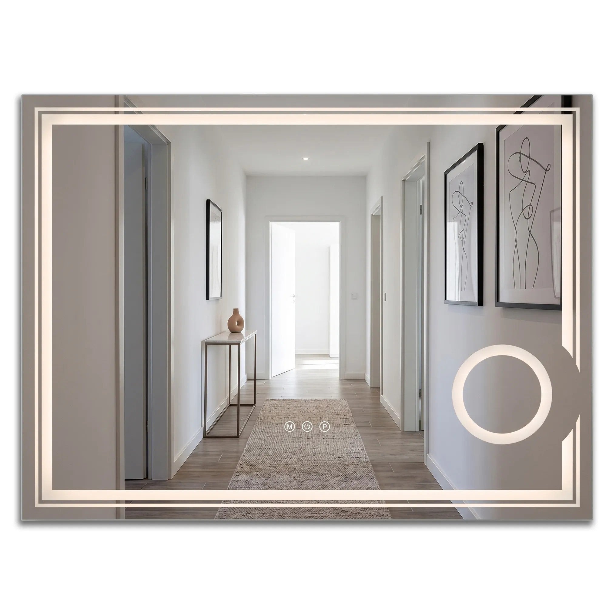 Lustro ścienne LED 80x60cm HAVEN  1