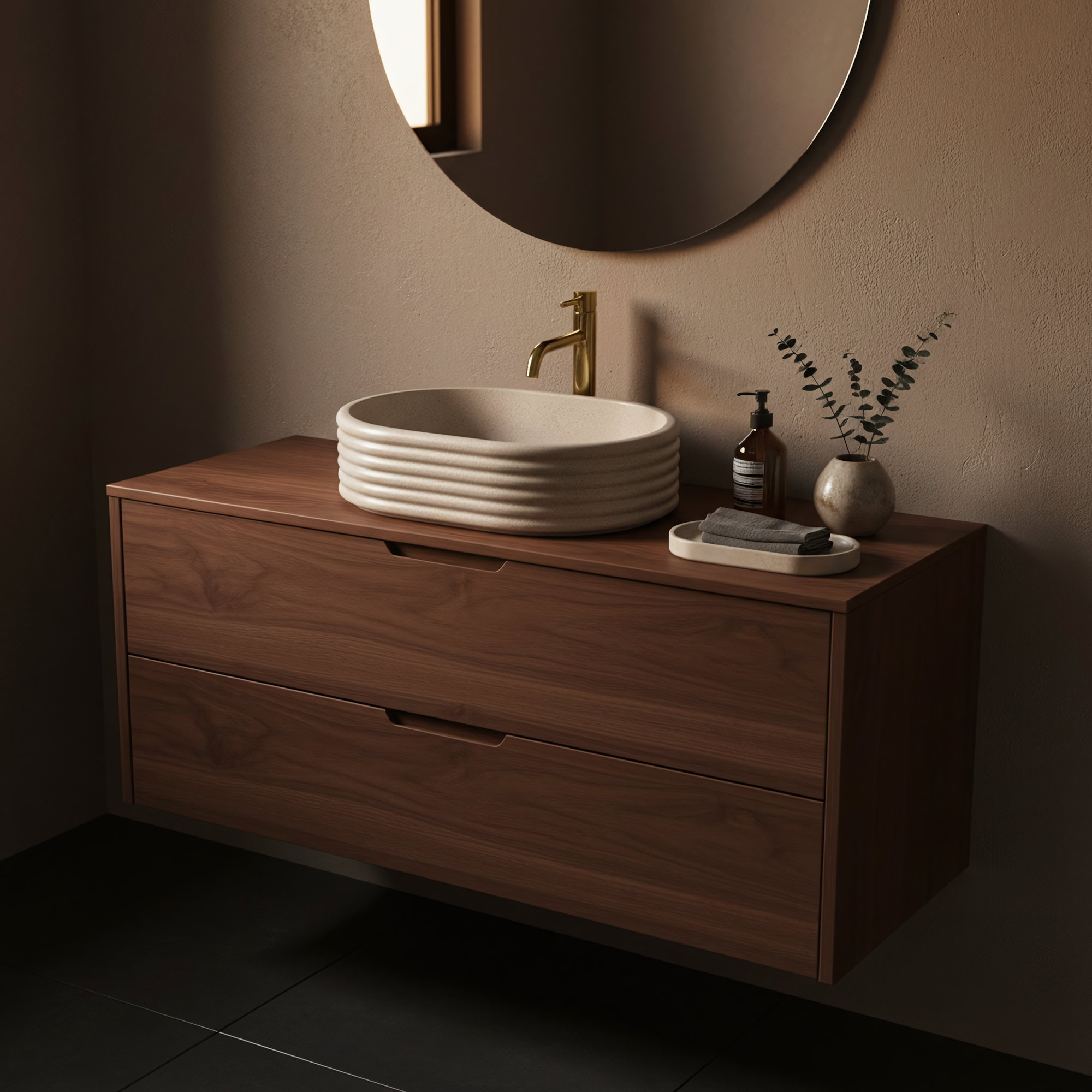 Umywalka nablatowa Rea Nicoletta Beige  4