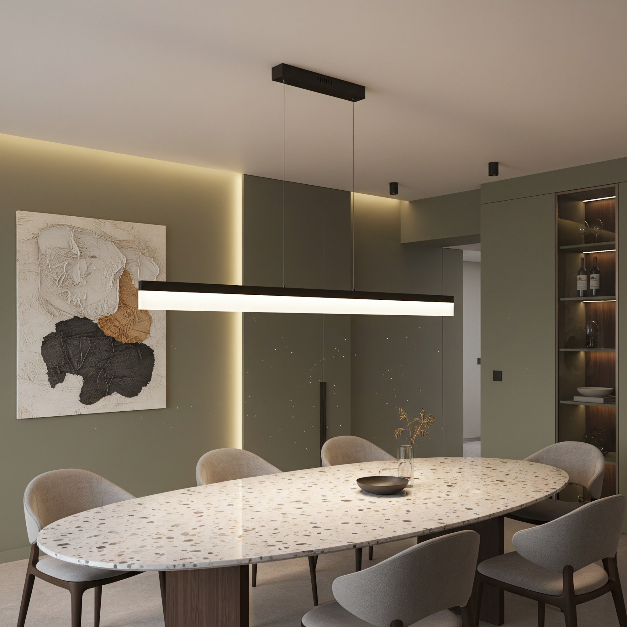 Lampa Wisząca Led App1692-cp 120 Cm Czarna  6