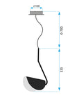 LAMPA SUFITOWA WISZĄCA APP1263-1CP BLACK