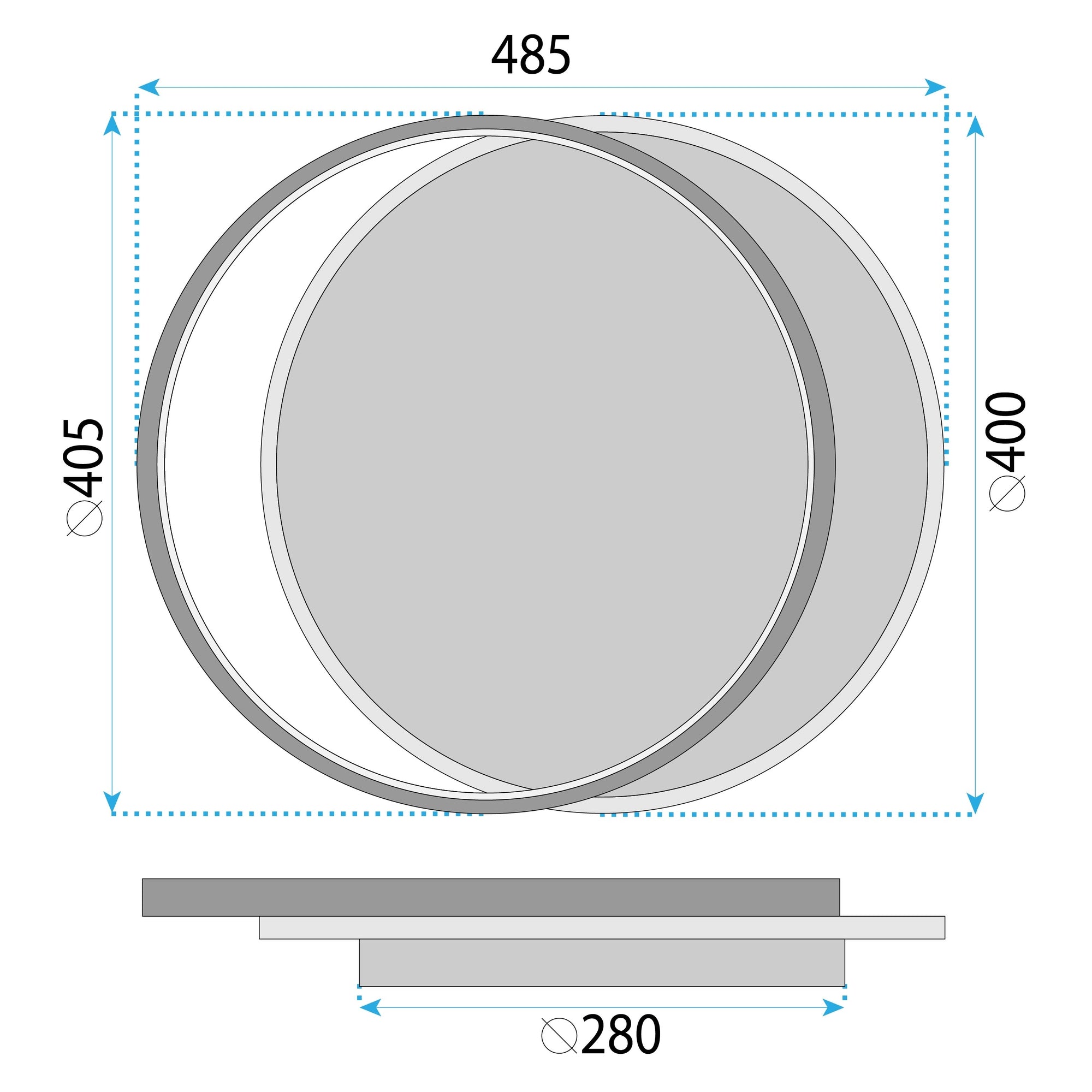 Lampa Sufitowa Lhj076-c Black/white 40 Cm Led  6