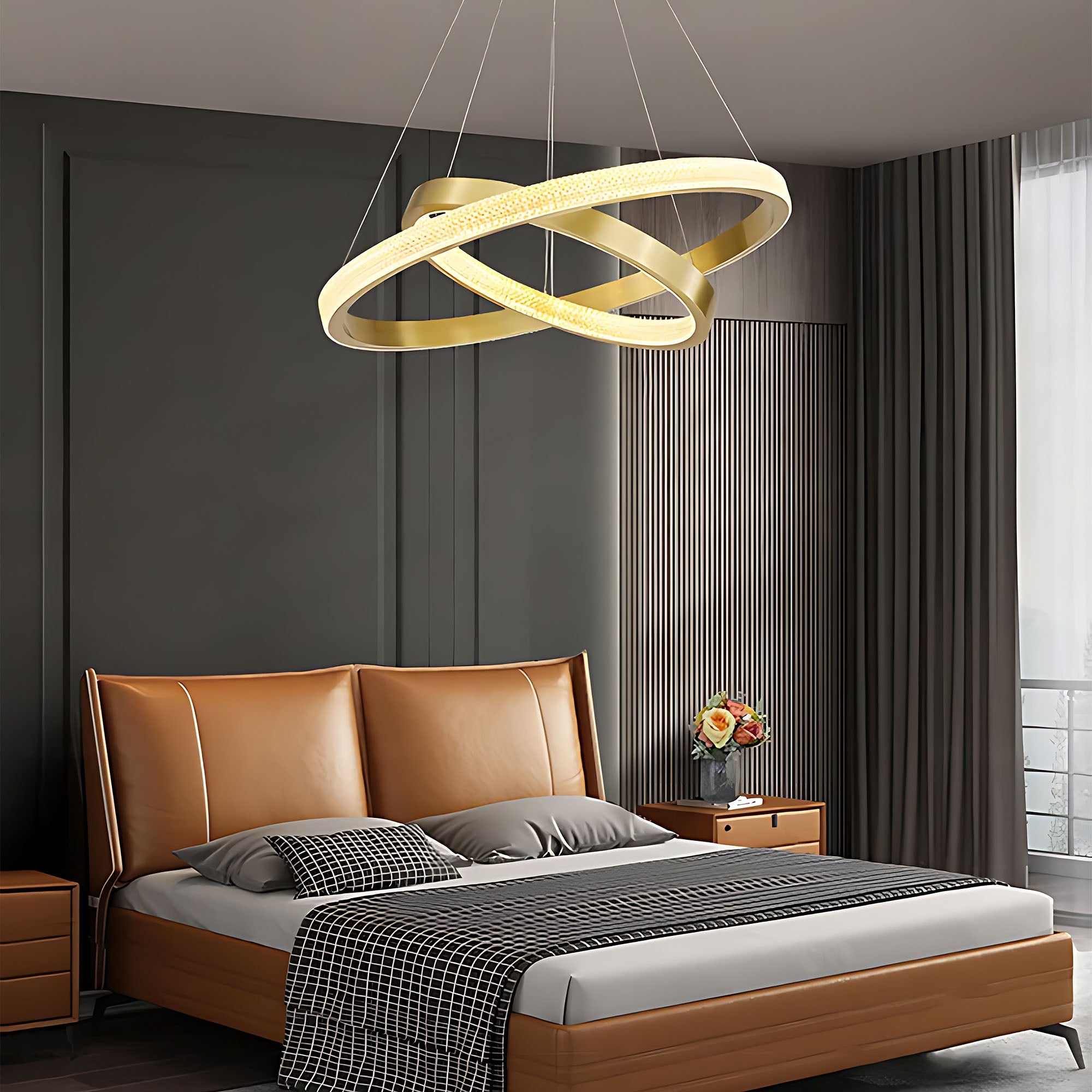 Lampa Sufitowa Wisząca Led App1772-cp Złoto Szczotkowane  16