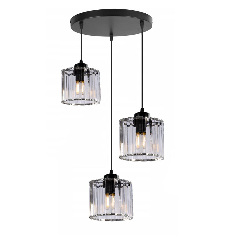 Lampa Sufitowa Kryształ APP513-3CPR Czarna