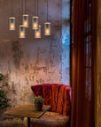 Lampa Sufitowa Wisząca APP1813-6CP Frosted Grey  5