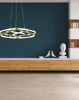 Lampa sufitowa nowoczesna LED + PILOT APP794-CP Flat  Złota  5