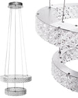 Lampa Wisząca Led Kryształowa Ms006-cp Chrom  1