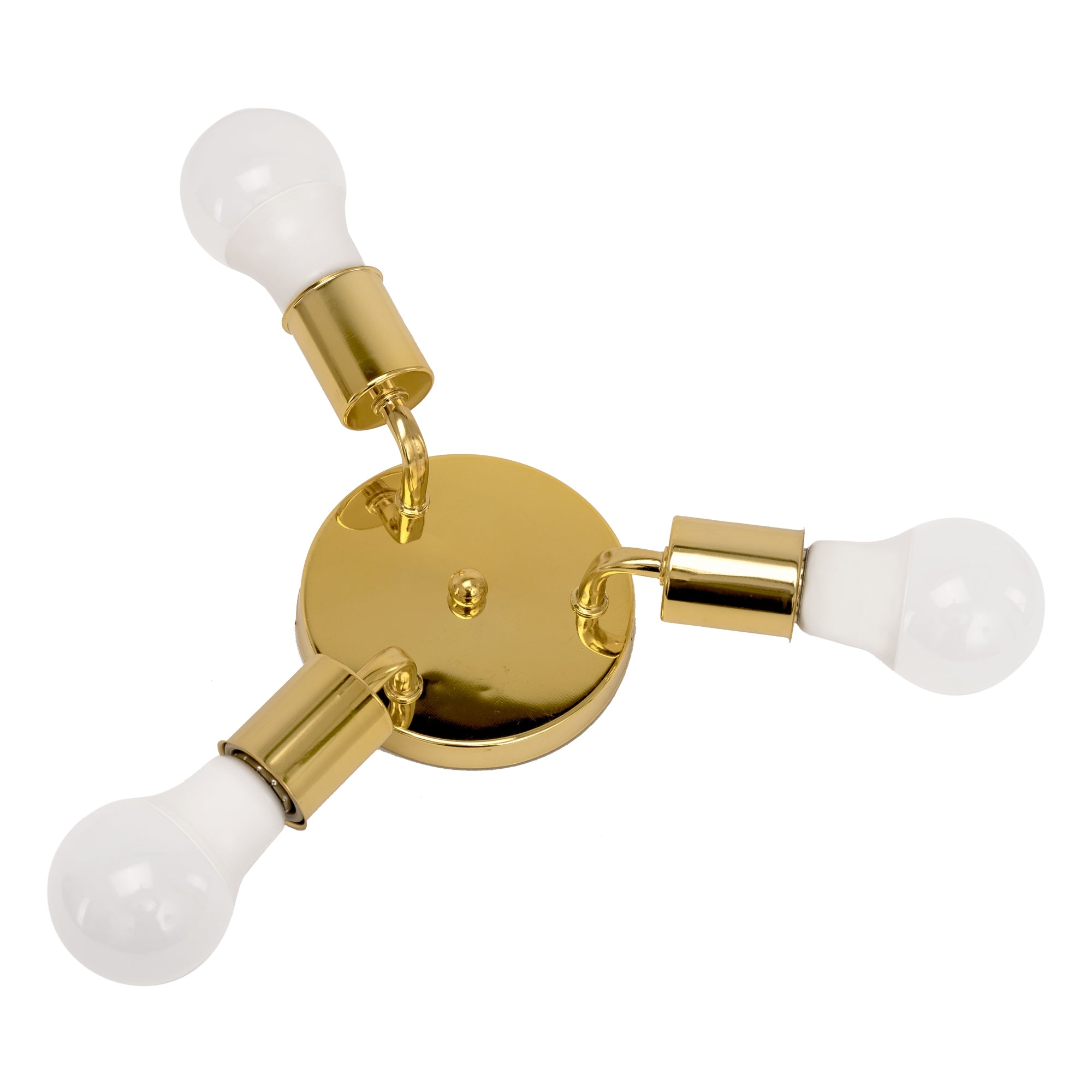 Lampa Sufitowa Potrójna Plafon Metalowa APP704-3C Złota  4
