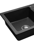 Zlewozmywak granitowy DAG czarny nakrapiany