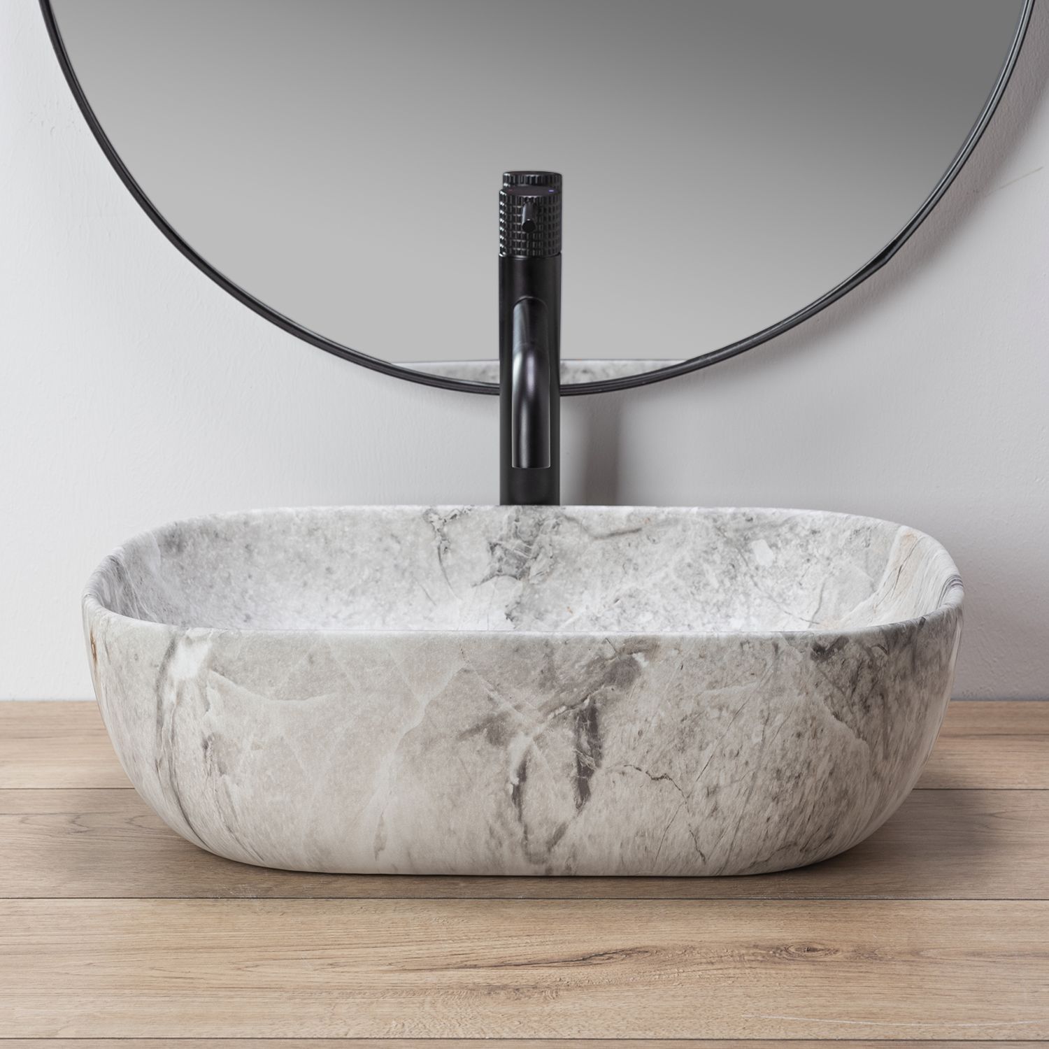 Umywalka nablatowa Rea Livia Stone Mat