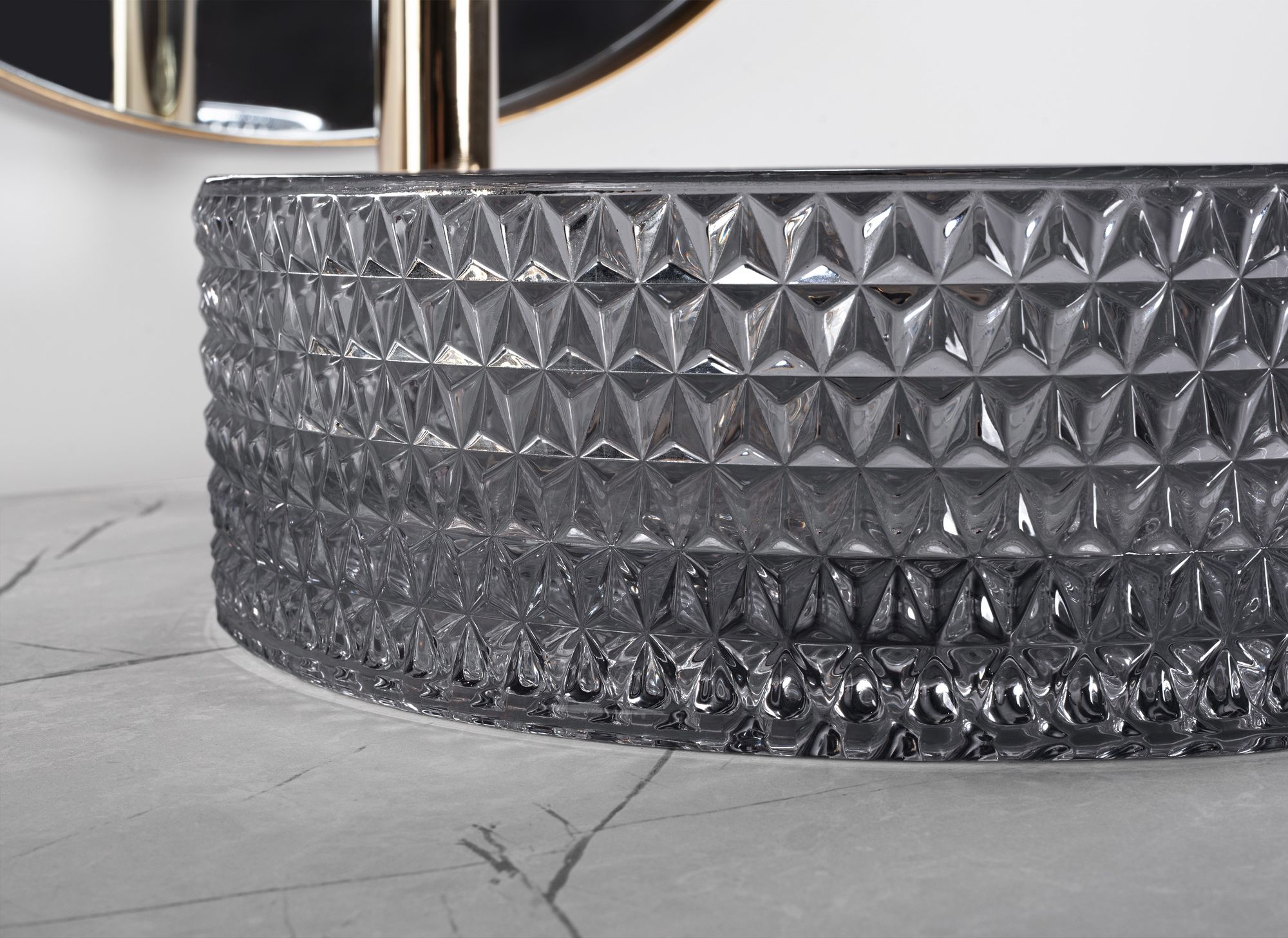 Umywalka nablatowa Rea Cristal Black