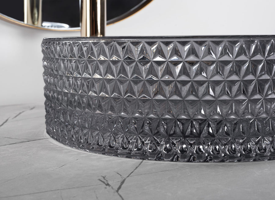 Umywalka nablatowa Rea Cristal Black