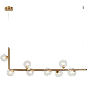 Lampa Wisząca Szklane Kule 8 szt APP615-8CP Złota