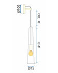 LAMPA ŚCIENNA KINKIET APP896-1W  Złota