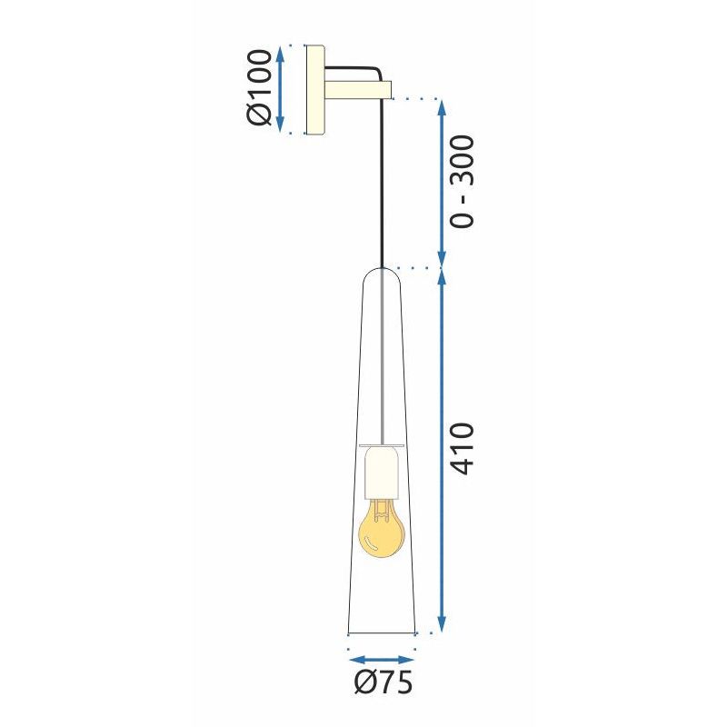 LAMPA ŚCIENNA KINKIET APP896-1W  Złota