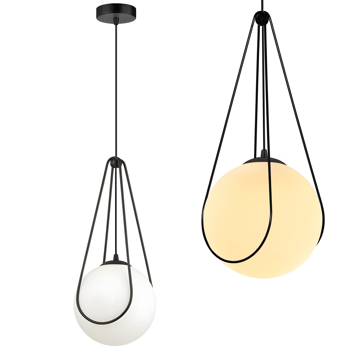 Lampa Sufitowa Wisząca APP1792-1CP 20cm Czarna  1