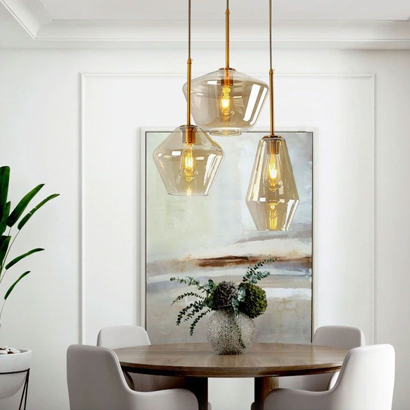 Lampa sufitowa szklana APP439-1CP Amber  4