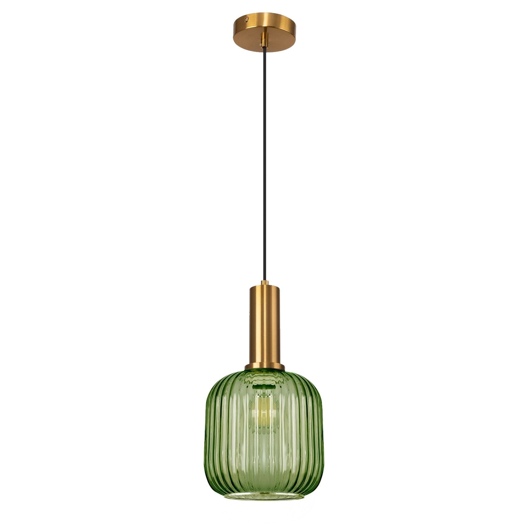 Lampa Sufitowa Wisząca Szklana APP462-1CP Zielona
