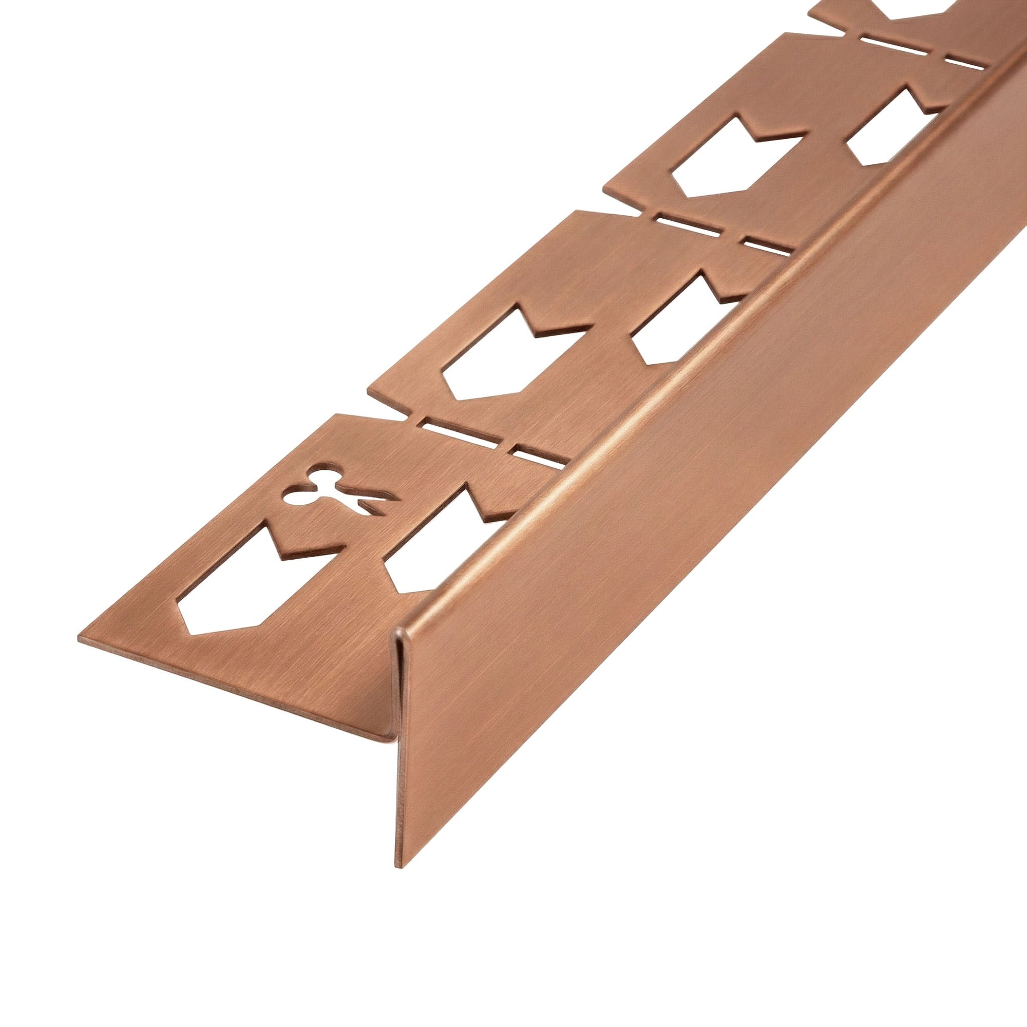 Listwa Spadkowa Brodzikowa 120cm Miedź Szczotkowana Prawy 9