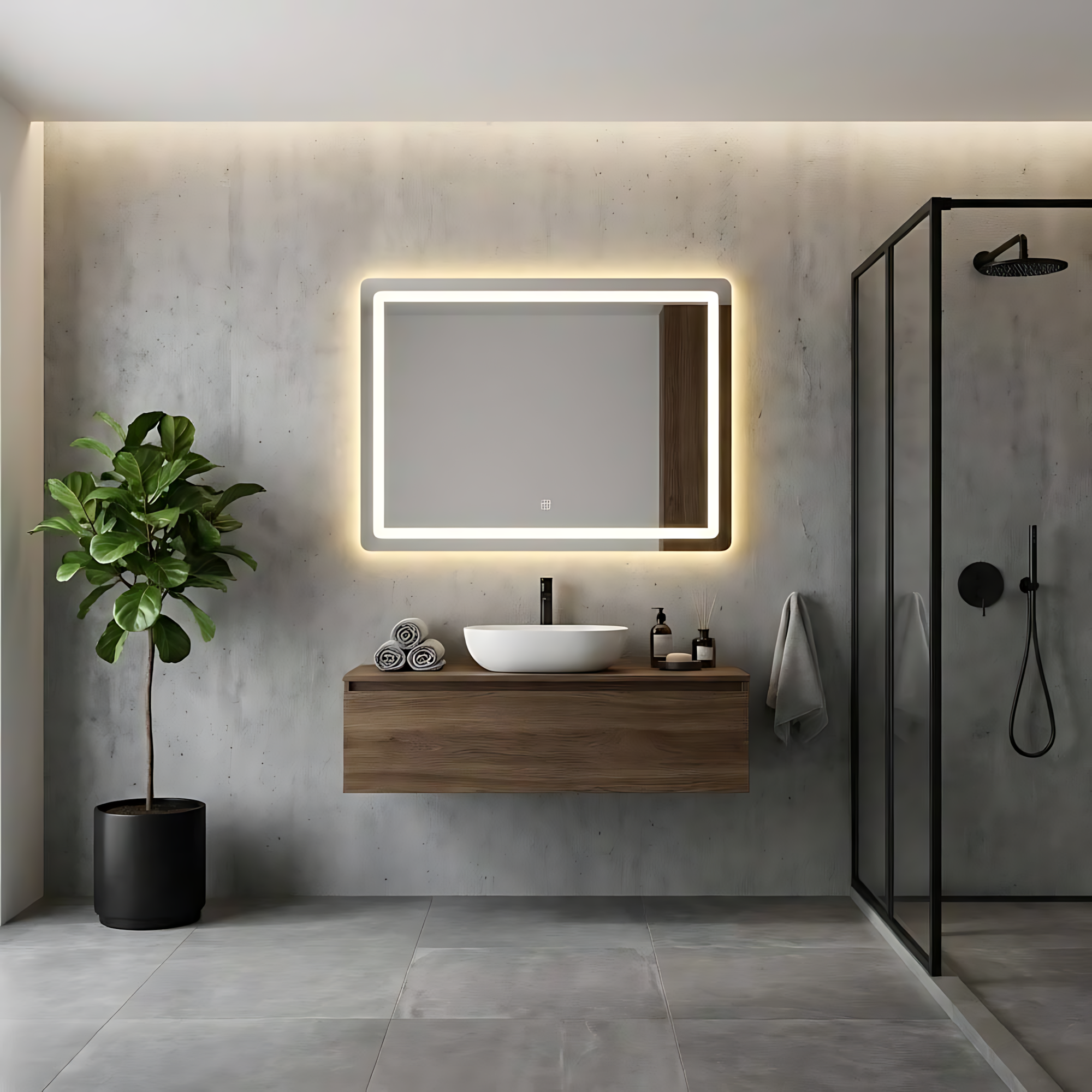 LUSTRO ŚCIENNE LED 80x60cm P10407  2