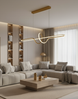 Lampa Sufitowa Wisząca Led Lhj038-cp Złota Szczotkowana  4