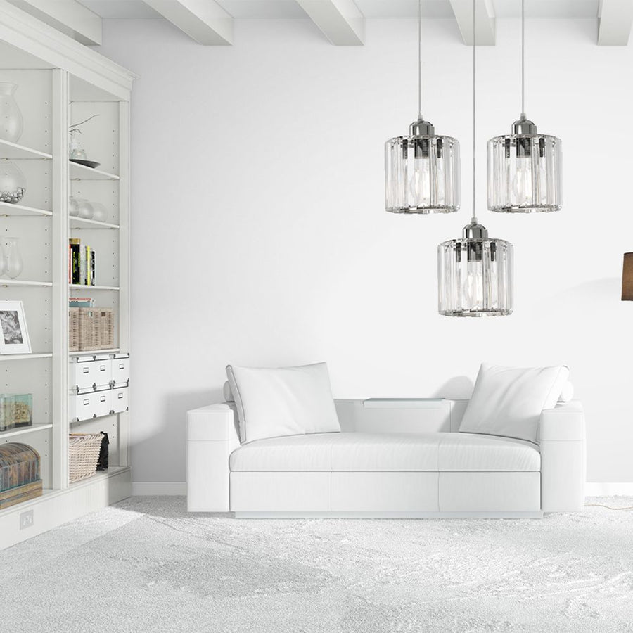 Lampa Sufitowa Kryształ APP510-3CPR Srebrna