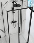 Kabina Prysznicowa Przyścienna Rapid Slide Black 120x80