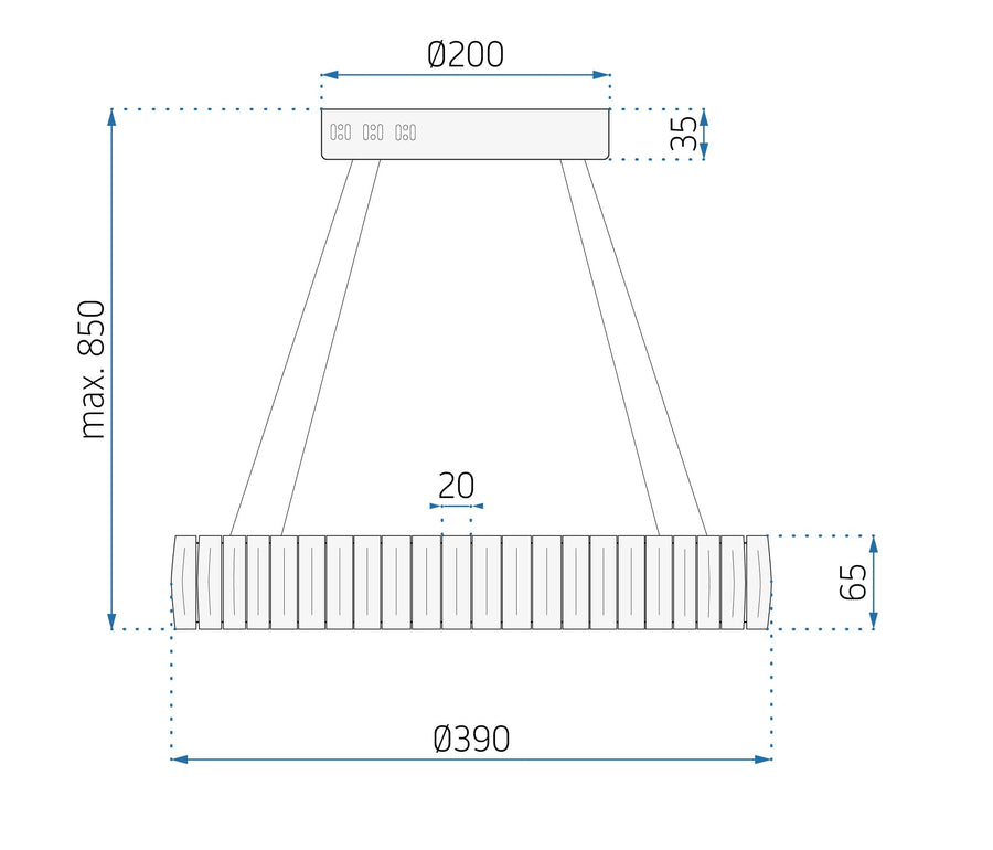 Kryształowa Lampa Sufitowa LED APP1040-CP + pilot
