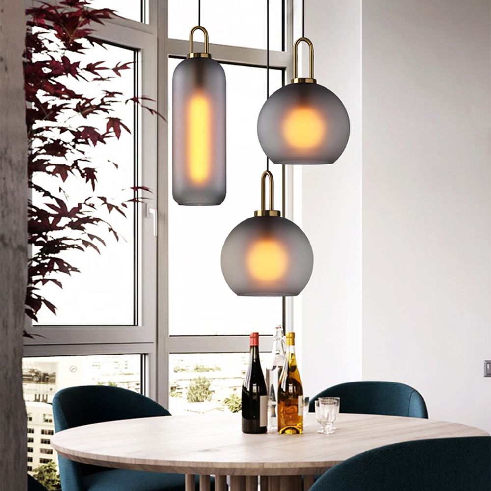 Lampa Sufitowa Wisząca Szklana Kula 20cm APP626-1CP