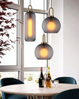 Lampa Sufitowa Wisząca Szklana Kula 20cm APP626-1CP