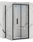 Kabina Prysznicowa Narożna Rapid Fold Black 100x80