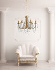 Lampa Kryształowa Żyrandol APP765-6CP Złota