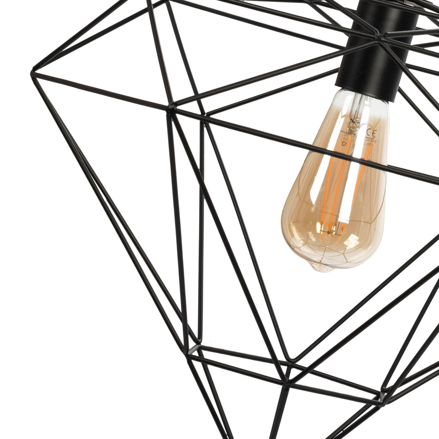 LAMPA WISZĄCA DIAMENT METAL LOFT  APP563-1CP Czarna