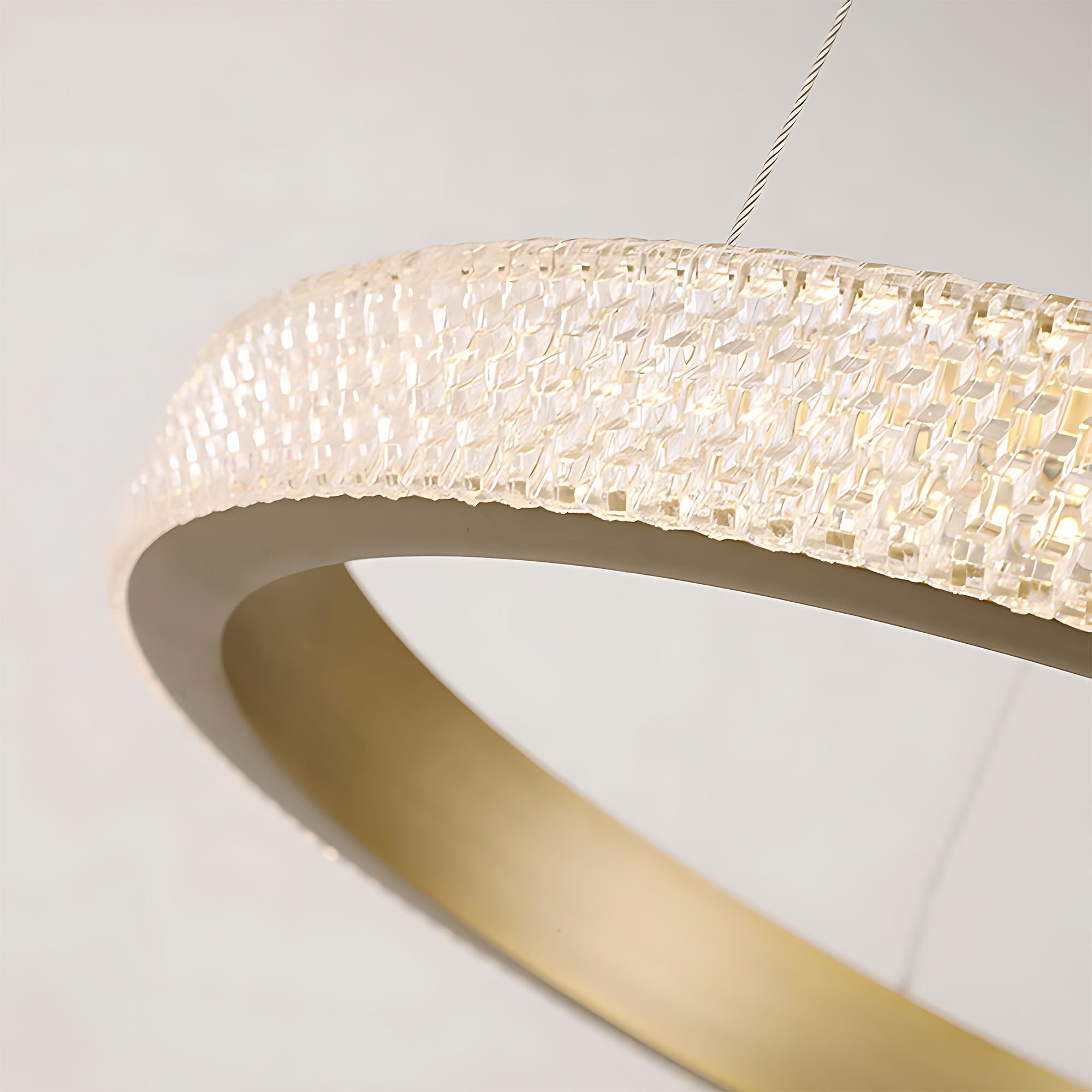 Lampa Sufitowa Wisząca Led App1772-cp Złoto Szczotkowane  12