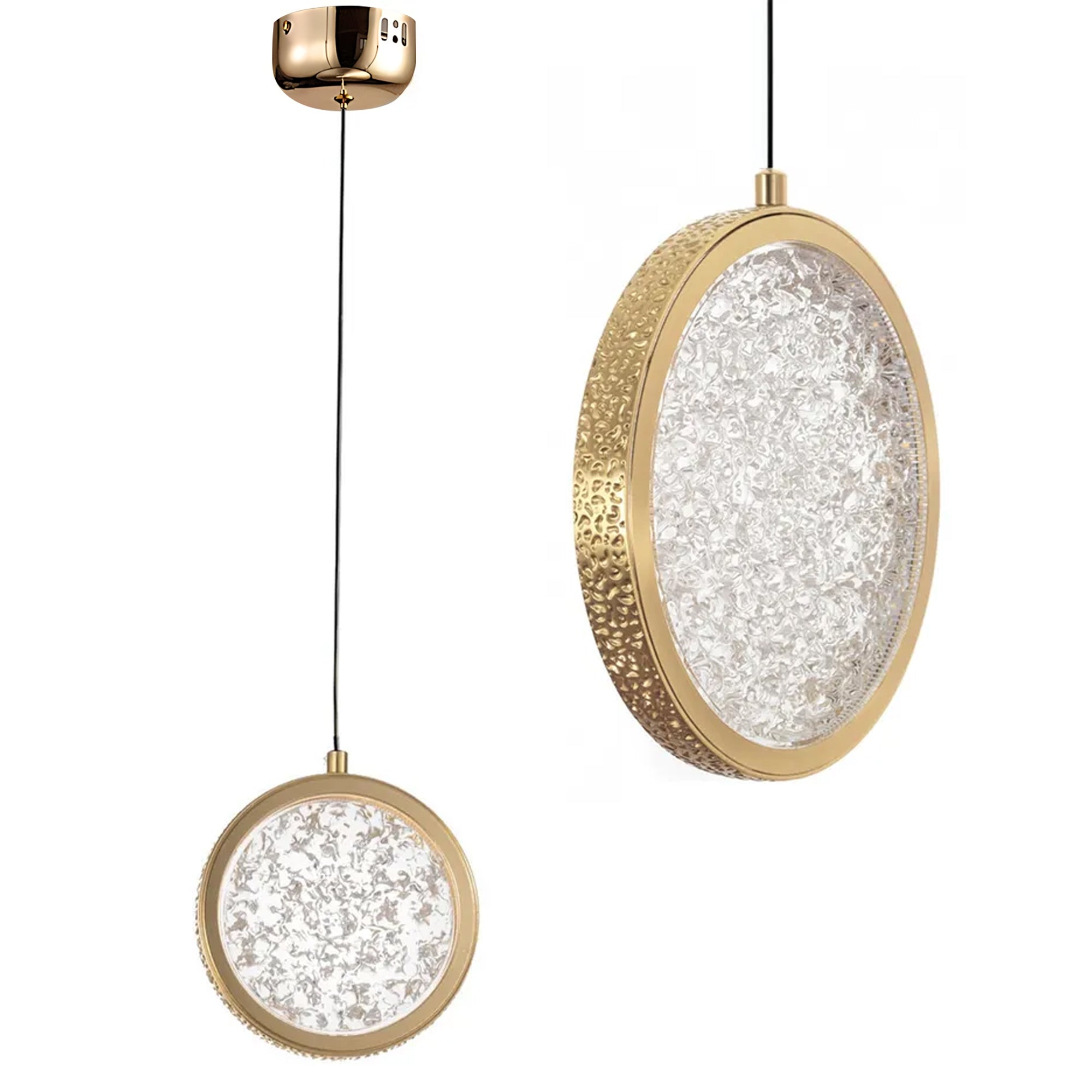 Lampa Wisząca Kryształowa Led Lhj100-1cp Złota  1