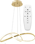 Lampa Sufitowa Wisząca Ring Nowoczesna LED + Pilot APP394-CP Złota