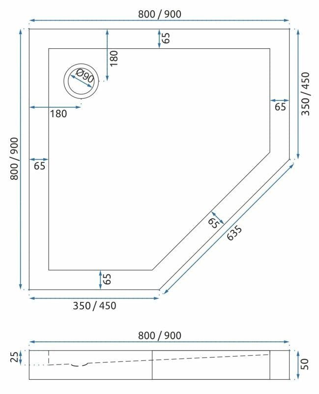 Kabina Prysznicowa Rea DIAMOND 90x90 Miedź Szczotkowana Z brodzikiem Diamond czarny 7