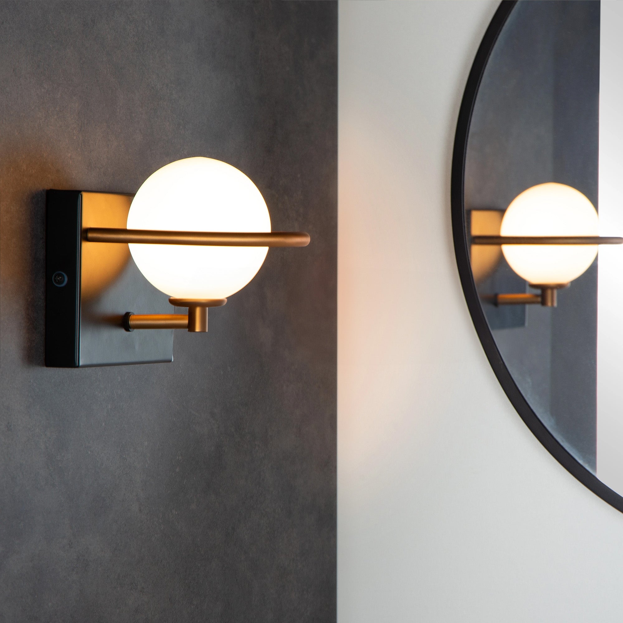 LAMPA ŚCIENNA KINKIET APP1300-1W Czarno Złota  2