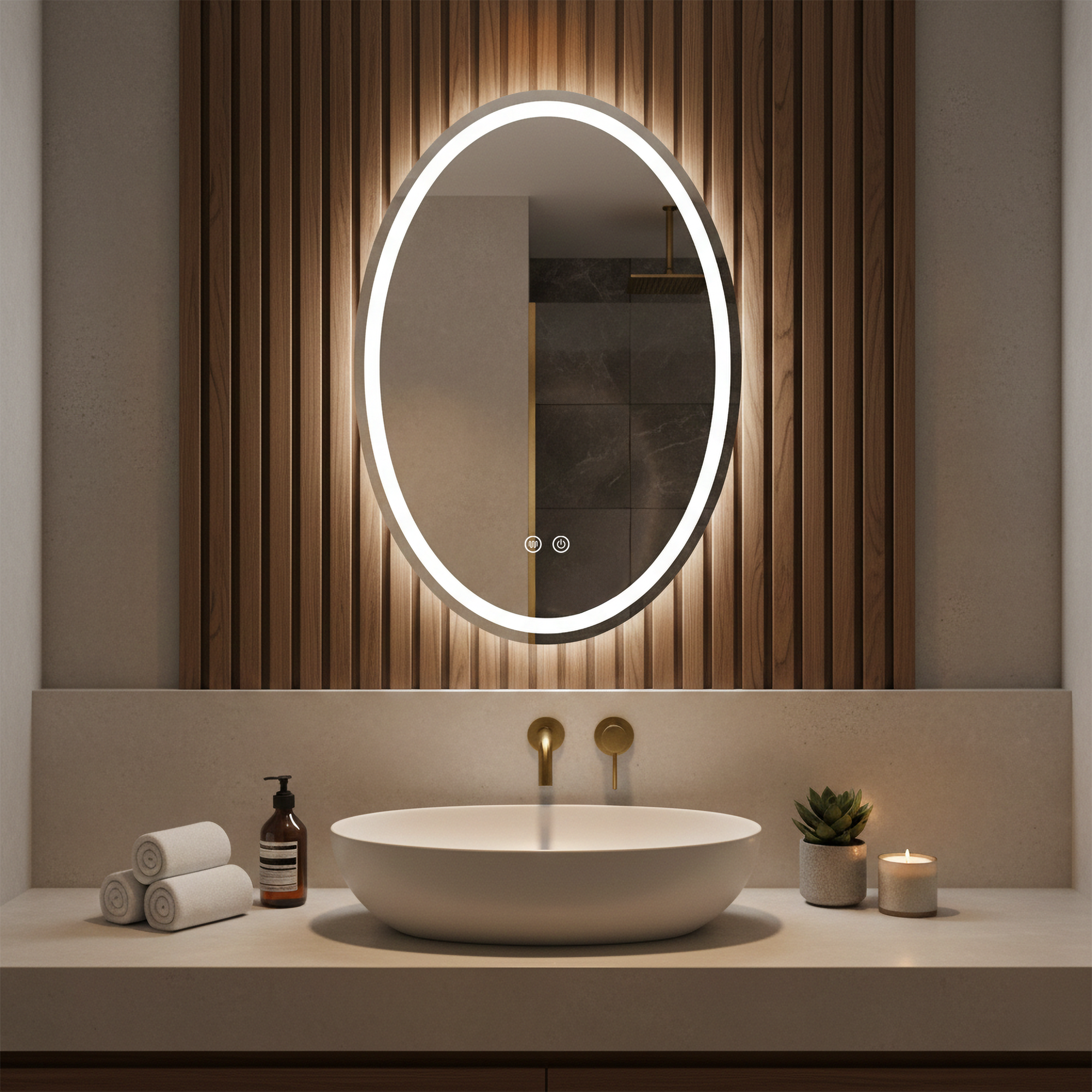 Lustro ścienne LED Marco 60x80 cm  9