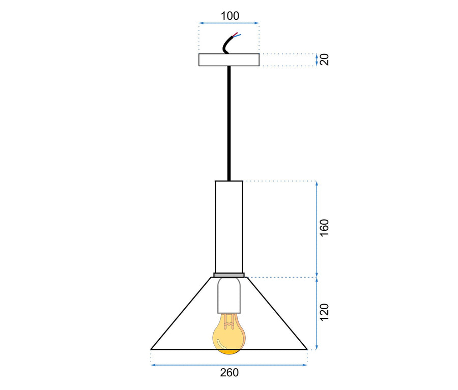 Lampa wisząca OSTI D APP137-1CP Koralowa