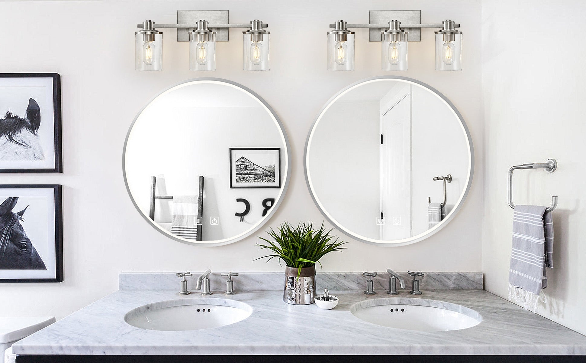 LUSTRO ŚCIENNE LED 50cm MMJ stal szczotkowana  9